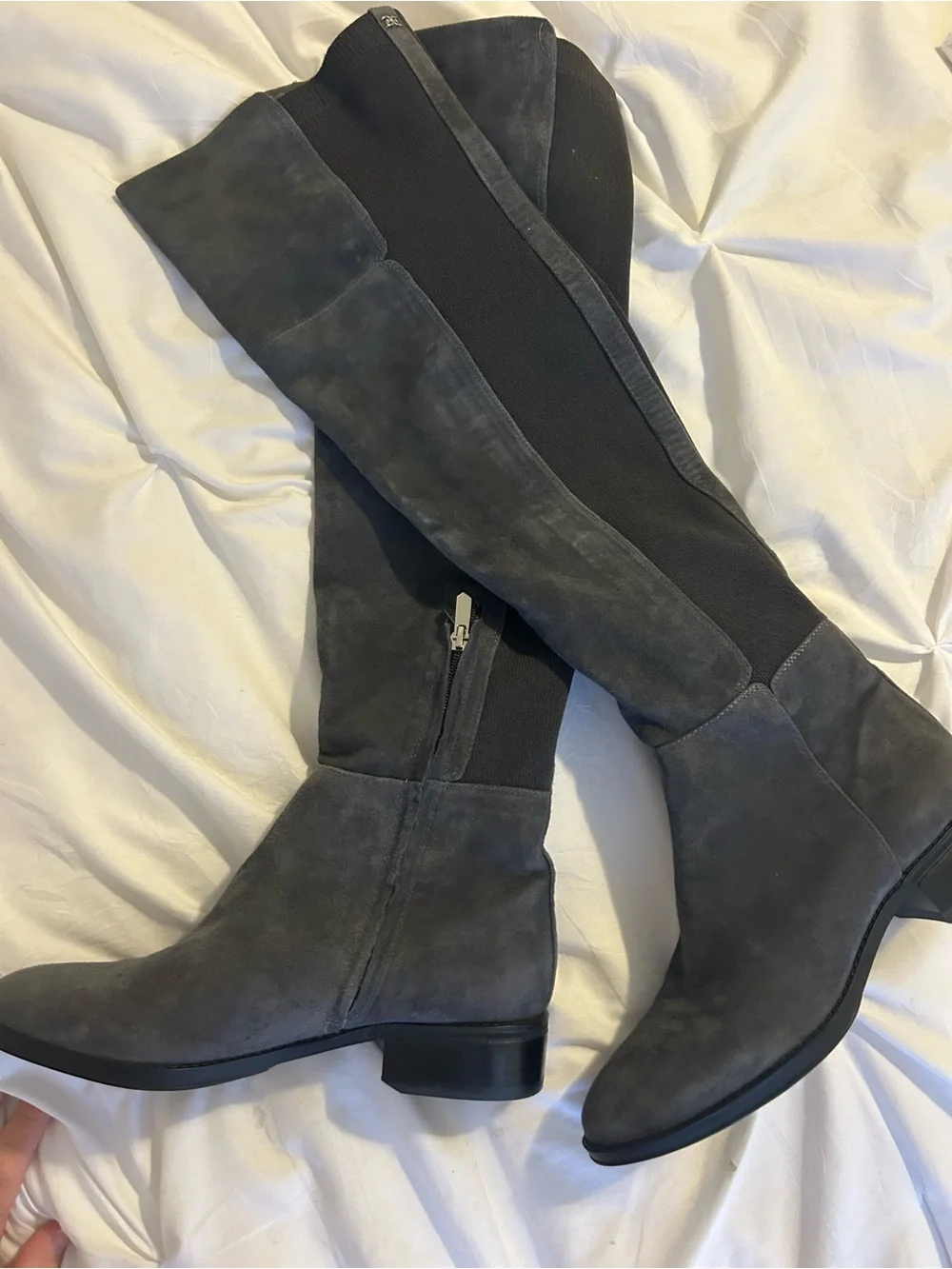 Sam Edelman Gray Over-the-Knee Suede Boots